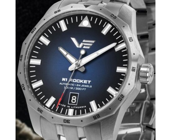 Vostok Europe N1 Rocket Compact Automatic NH35-125A748BRWH Rokas pulksteņi 