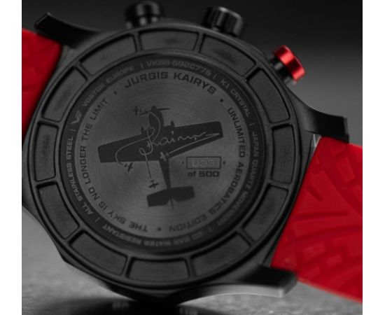 Vostok Europe Vostok-Europe „Pilot Jurgis Kairys. Unlimited Aerobatic“ - Limituota serija - VK68-592C775SLRE-SLBK Rokas pulksteņi 
