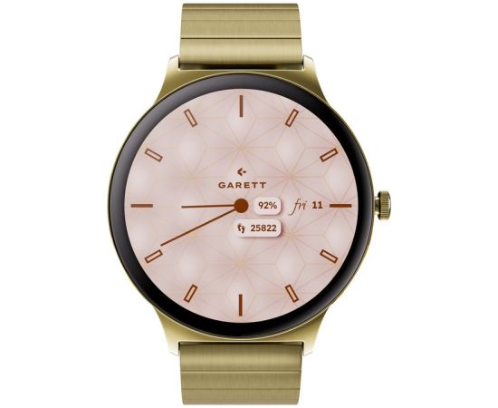 Išmanusis laikrodis su lietuvišku meniu GARETT Verona 2 Glow Gold steel Наручные часы
