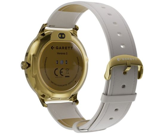 Išmanusis laikrodis su lietuvišku meniu GARETT Verona 2 Glow Gold Mesh steel Наручные часы