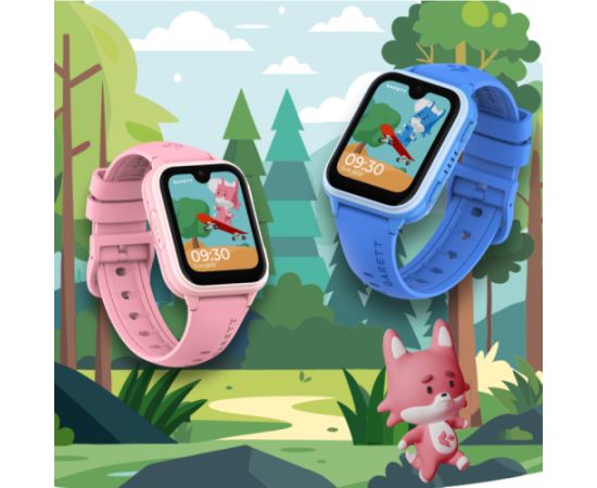 Išmanusis laikrodis su lietuvišku meniu Garett Kids Vibe 4G Pink Наручные часы