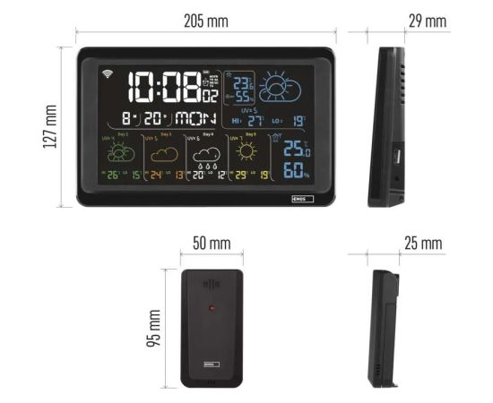 Emos Bezvadu meteoroloģiskā stacija ar Wi-Fi GoSmart Метеорологические станции