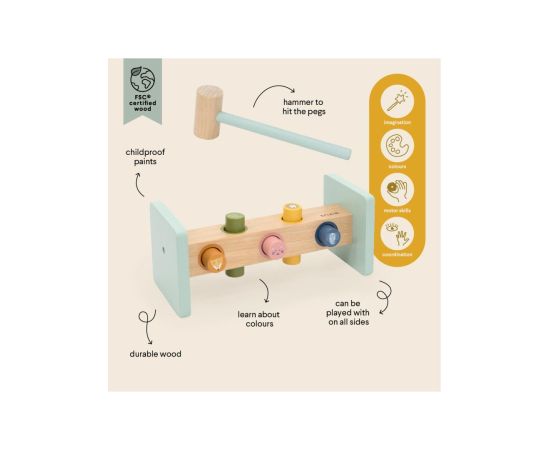 Trixie koka sitamā rotaļlieta ar āmuru, 18m+ - 36-269 Jaunumi, Bērnu preces