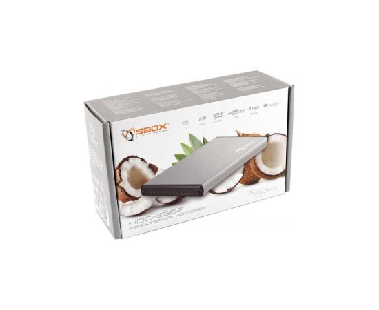 Sbox HDC-2562W 2.5 External HDD Case Coconut White Ārējo HDD, SSD korpui