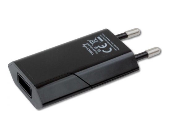 Techly Slim USB charger 230V -> 5V/1A black