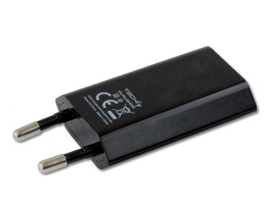 Techly Slim USB charger 230V -> 5V/1A black