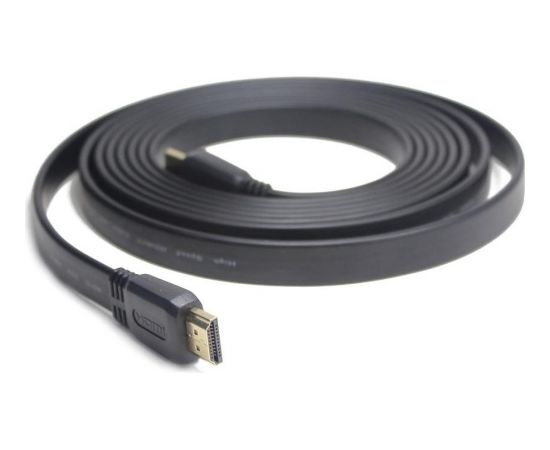 Gembird HDMI male-male flat cable, 1.8 m, black color