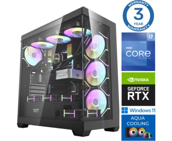 INTOP AQUA i7-14700F 16GB DDR5 1TB SSD M.2 NVME+2TB RTX4070 12GB WIN11Pro Персональные компьютеры