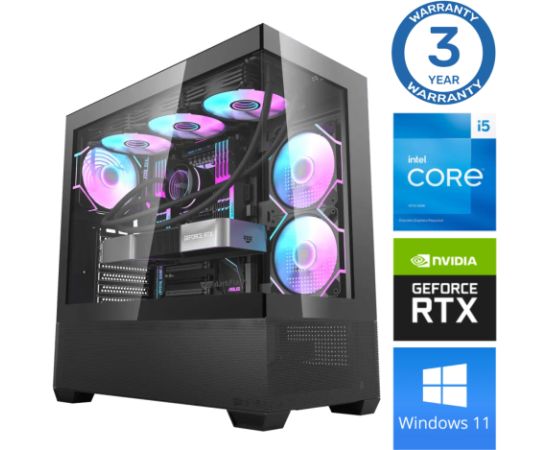 INTOP i5-14400F 32GB DDR5 1TB SSD M.2 NVME+2TB RTX4070 12GB WIN11Pro Personālie datori