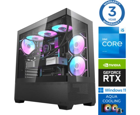 INTOP AQUA i5-14400F 16GB DDR5 1TB SSD M.2 NVME+2TB RTX4070 12GB WIN11 Personālie datori