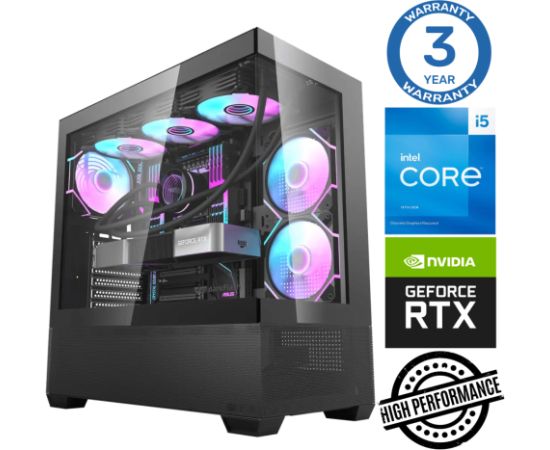 INTOP i5-14400F 32GB DDR5 1TB SSD M.2 NVME RTX4070 12GB no-OS Personālie datori