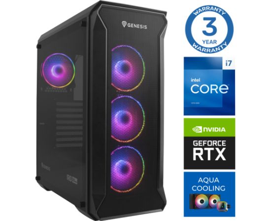 INTOP AQUA i7-14700F 16GB DDR5 500SSD M.2 NVME+2TB RTX4070 12GB no-OS Персональные компьютеры