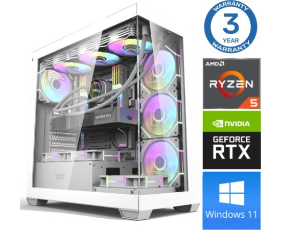INTOP Ryzen 5 7500F 16GB DDR5 1TB SSD M.2 NVME RTX4070 12GB WIN11 Персональные компьютеры