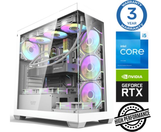 INTOP i5-14400F 32GB DDR5 1TB SSD M.2 NVME RTX4070 12GB no-OS Персональные компьютеры