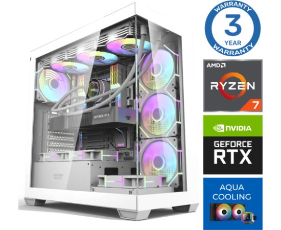 INTOP AQUA Ryzen 7 9700X 32GB DDR5 1TB SSD M.2 NVME+2TB RTX4070 12GB no-OS Персональные компьютеры