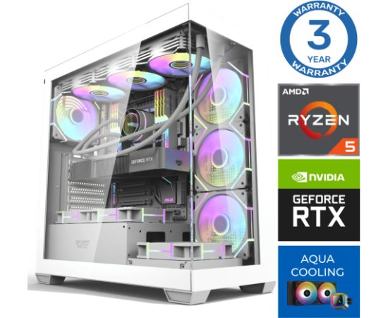 INTOP AQUA Ryzen 5 9600X 64GB DDR5 1TB SSD M.2 NVME RTX4070 12GB no-OS Personālie datori