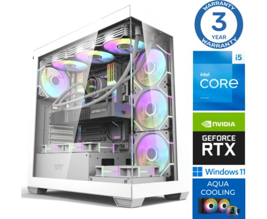 INTOP AQUA i5-14400F 64GB DDR5 1TB SSD M.2 NVME RTX4070 12GB WIN11 Персональные компьютеры