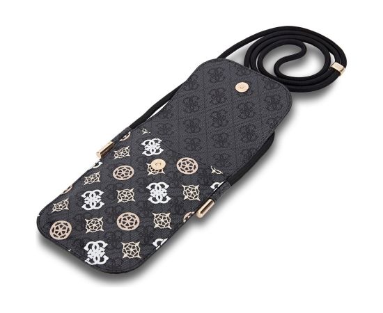 Guess 4G Peony Universāla Viedtālruņa Somiņa Black Multicolor Neoriģinālie Maciņi