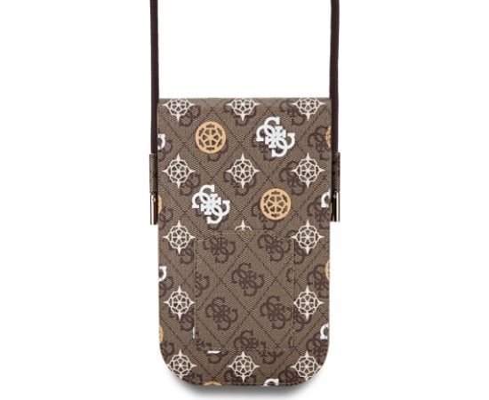 Guess 4G Peony Universāla Viedtālruņa Somiņa Brown Multicolor Neoriģinālie Maciņi