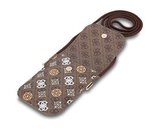 Guess 4G Peony Universāla Viedtālruņa Somiņa Brown Multicolor Neoriģinālie Maciņi