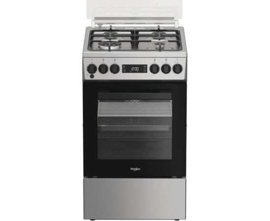 Whirlpool W5G8LMSWTX gāzes plīts 50cm tvaiks+ Inox Gāzes Plītis