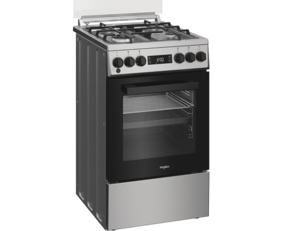 Whirlpool W5G8LMSWTX gāzes plīts 50cm tvaiks+ Inox Gāzes Plītis