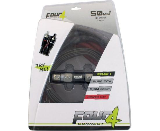 FOUR Connect 4-PKIT50 amplifier wiring kit 50mm2 Автомобильные усилители звука