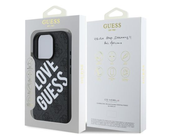 Guess PU Leather 4G Big Love Logo MagSafe Case Чехол для Apple iPhone 16 Pro Max Чехлы - альтернативные