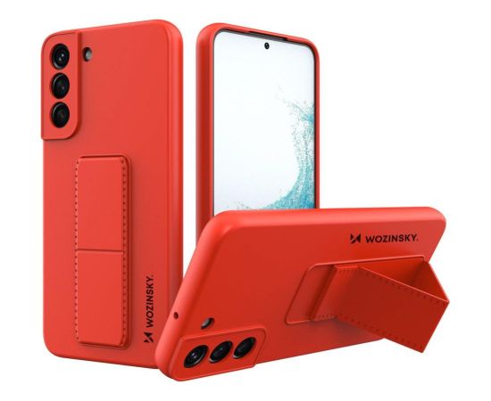 Wozinsky   Wozinsky Kickstand Case silicone stand cover for Samsung Galaxy S22 + red Чехлы - альтернативные