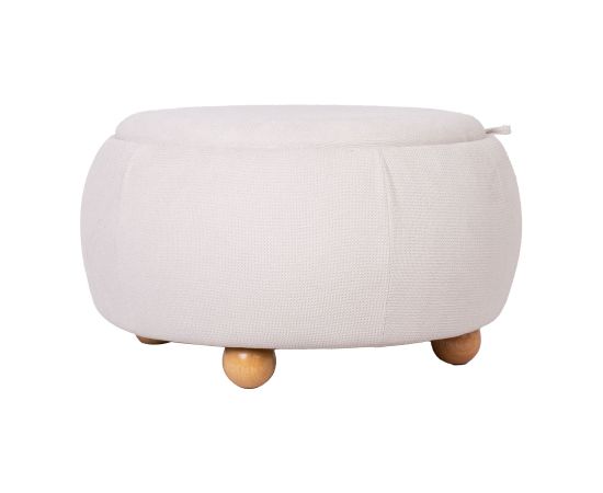 Ottoman/ table HIRO D67xH38cm, white, with storage Новинки Для дома и сада 