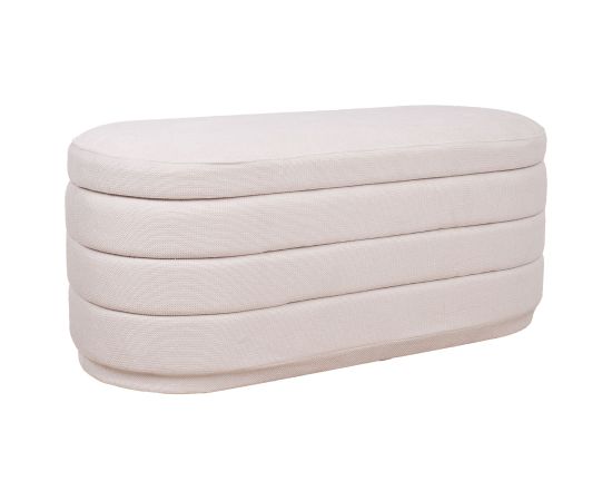 Bench HIRO 104x44xH44cm, white, with storage Новинки Для дома и сада 