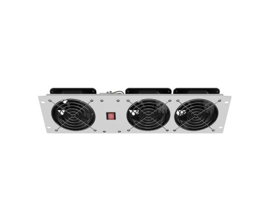 Lanberg Vertical Ventilation Panel 19" 3U for Rack three Fans 230V AK-1506-S Grey Serveri un to komponentes