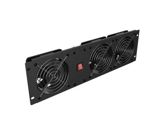 Lanberg Vertical Ventilation Panel 19" 3U for Rack three Fans 230V AK-1506-B Black Serveri un to komponentes