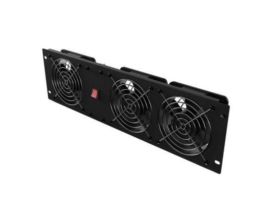 Lanberg Vertical Ventilation Panel 19" 3U for Rack three Fans 230V AK-1506-B Black Serveri un to komponentes