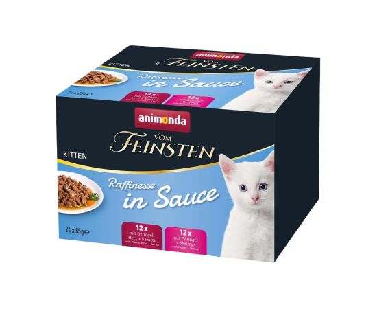 ANIMONDA Vom Feinsten Kitten Raffinesse in sauce - wet cat food - 24x85g Kaķu konservi