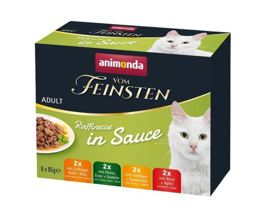 ANIMONDA Vom Feinsten Adult Raffinesse in sauce - wet cat food - 8x85g Консервы кошек