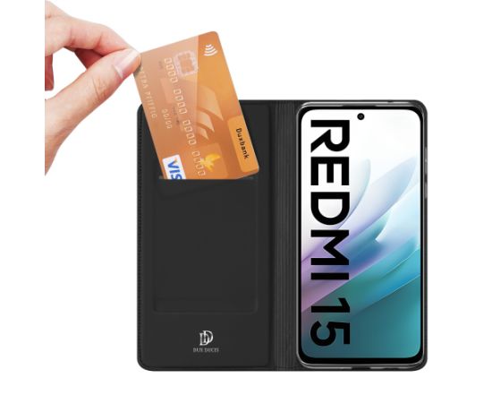 Case Dux Ducis Skin Pro Xiaomi Redmi 15 4G/Redmi 15 5G black Neoriģinālie Maciņi