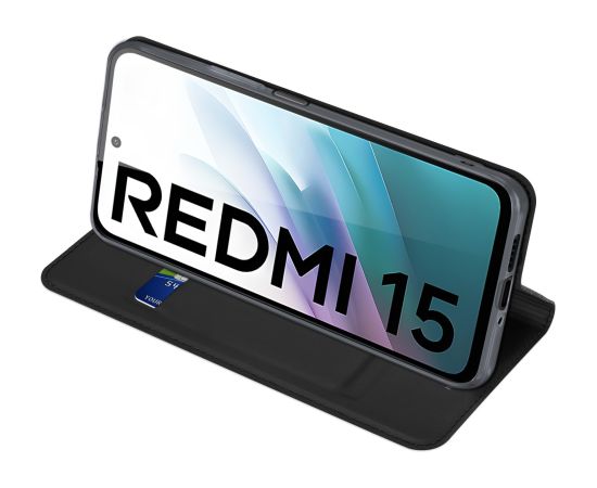 Case Dux Ducis Skin Pro Xiaomi Redmi 15 4G/Redmi 15 5G black Neoriģinālie Maciņi