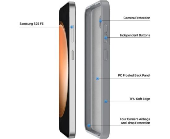 Case Dux Ducis Yind Samsung S731 S25 FE grey Neoriģinālie Maciņi