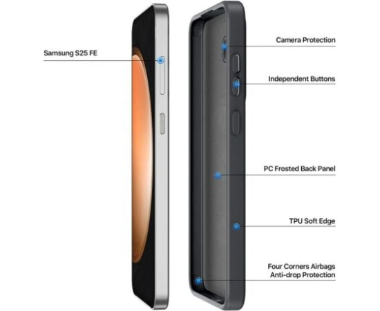 Case Dux Ducis Yind Samsung S731 S25 FE black Neoriģinālie Maciņi