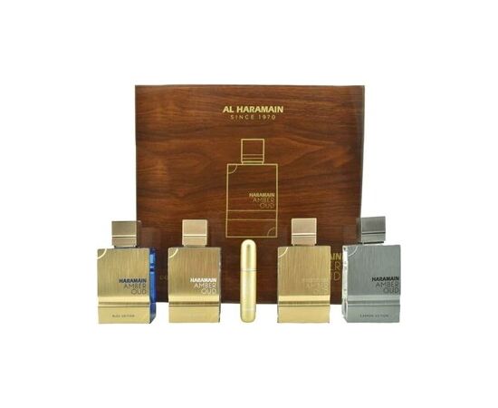 Al Haramain Amber Oud Dárková kolekce EDP 4 x 60 ml a plnitelný flakon 240ml Dāvanu komplekti