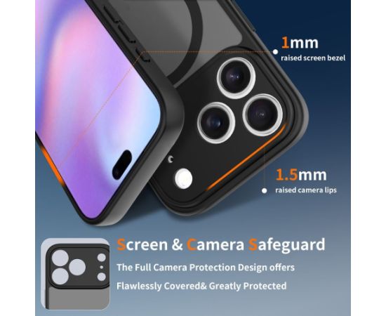 TECH-PROTECT Basicmag magsafe Apple Iphone 17 Pro Max maciņš| Matēts kosmētiski oranžs Neoriģinālie Maciņi