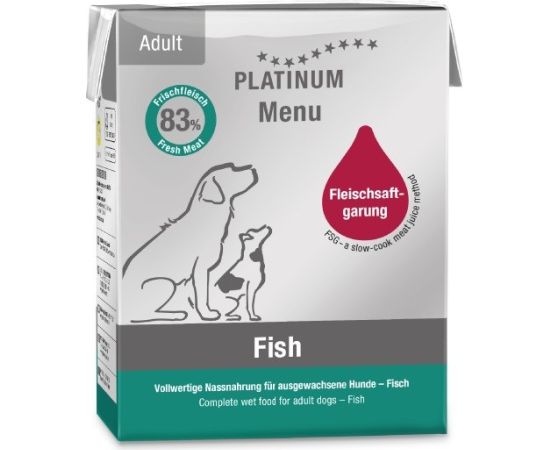 PLATINUM Menu Adult Fish - wet dog food - 375g Suņu barība