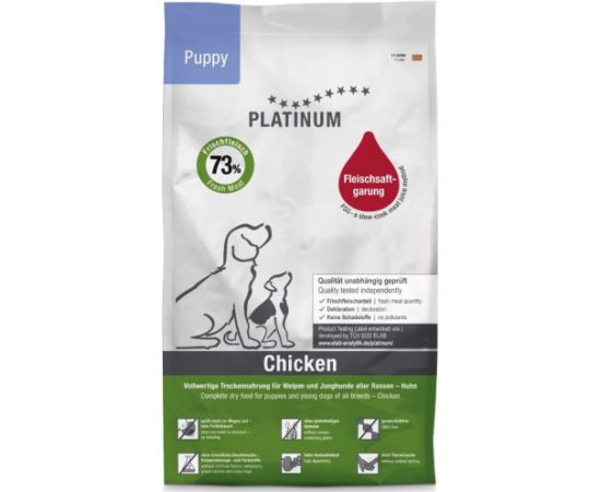PLATINUM Puppy Chicken - semi-moist dog food - 15kg Suņu barība