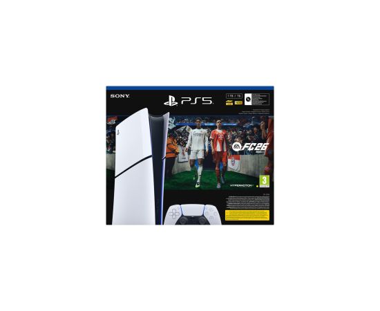Sony PlayStation 5 Digital Edition FC26 Bundle 825 GB Wi-Fi Black, White Игровые приставки