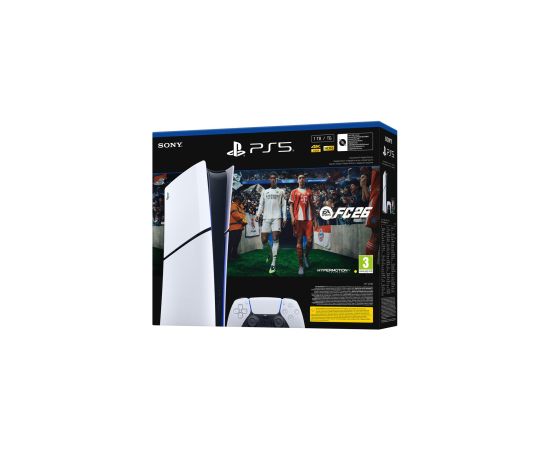 Sony PlayStation 5 Digital Edition FC26 Bundle 825 GB Wi-Fi Black, White Игровые приставки