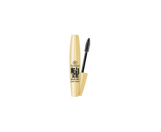Dermacol Mega Lashes Mascara Super Volume - Mascara for volume super panoramic effect 13 ml Black Dekoratīvā kosmētika
