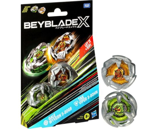Hasbro Bey Blade X:  Dual Pack -  Gale Wyvern Tail Viper (G0282) Galda spēles