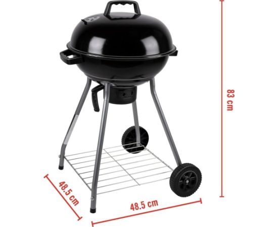 BBQ GRILL OGRODOWY KULISTY REX STALOWY 46CM Z POPIELNIKIEM Новинки Для дома и сада 
