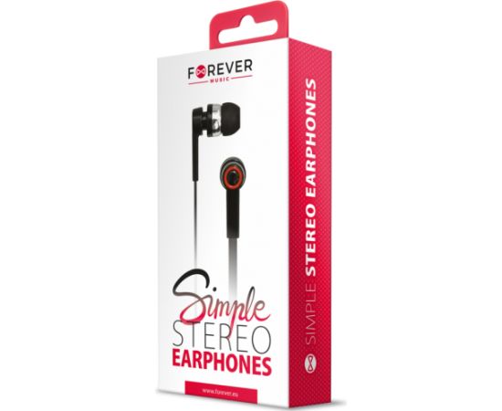 Forever Mega Bass Универсальные наушники с микрофоном Черные Наушники